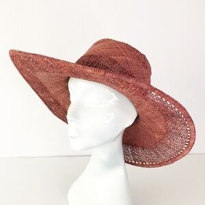 Hand Woven Brazillian Purple Straw‎ Hat Beach Sun